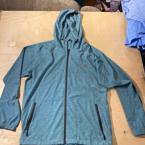Ocean Coast Men's Teal Hooded Jacket Large (LW) - Picture 6 of 11
